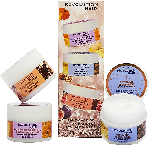 Revolution Haircare Набір Winter Hair Mask Gift Set (mask/3x50ml) - фото N1