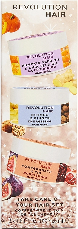 Revolution Haircare Набір Winter Hair Mask Gift Set (mask/3x50ml) - фото N3