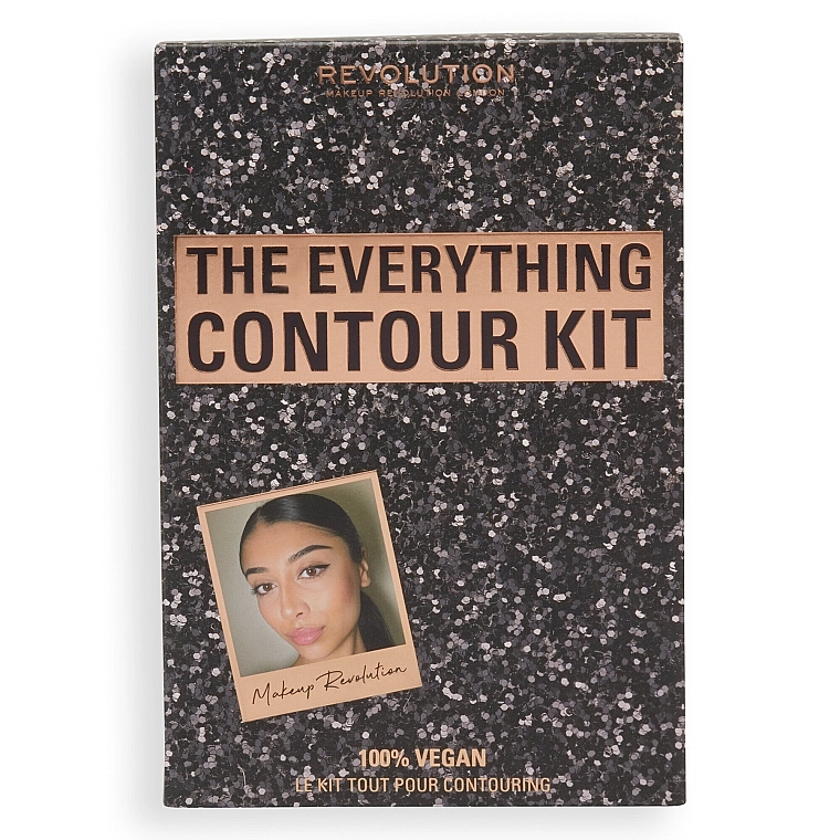 Makeup Revolution Набор The Everything Contour Kit Gift Set (contour/palette/13g + powder/32g + brush/1pcs) - фото N2