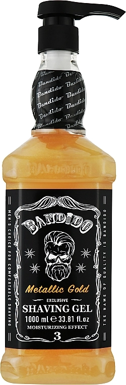 Bandido Гель для гоління, металевий золотий Bandido Shaving Gel Metallic Gold - фото N1