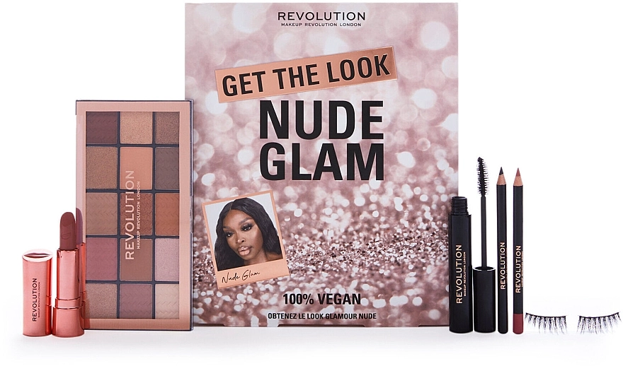 Makeup Revolution Get The Look: Nude Glam Makeup Gift Set Набір, 6 продуктів - фото N1