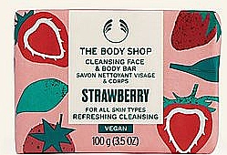 The Body Shop Мило "Полуниця" Face And Body Strawberry Soap - фото N1