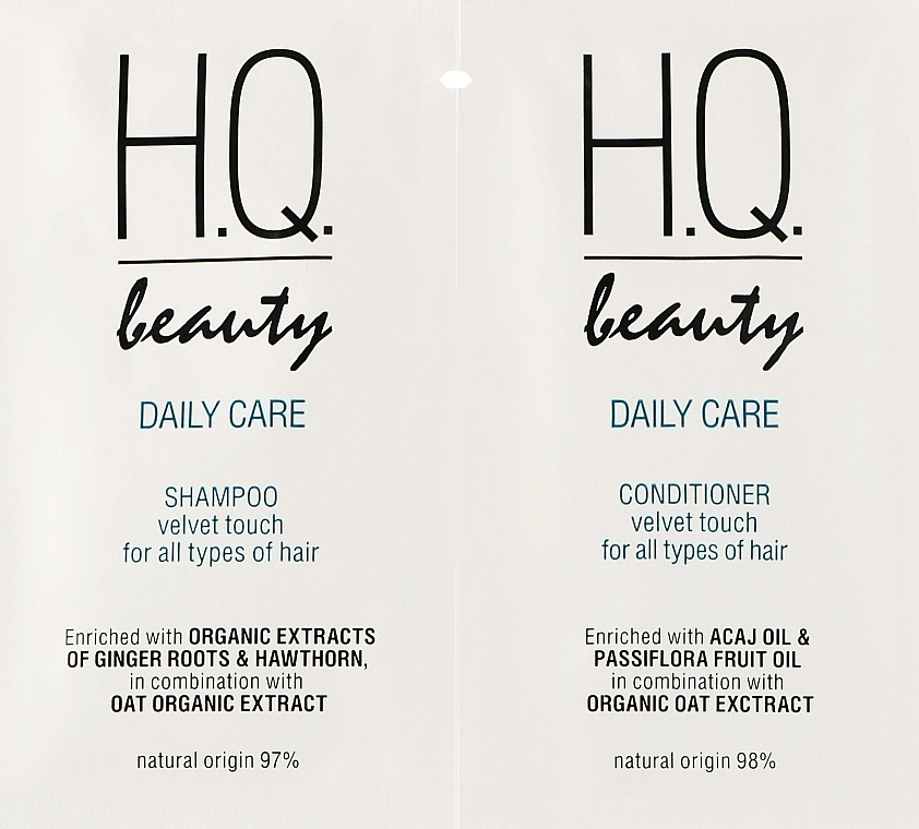 H.Q.Beauty Набір пробників для всіх типів волосся Daily Care (h/shm/10ml + h/cond/10ml) - фото N1