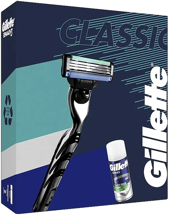 Gillette Набір Mach3 (razor/1pc + foam/100ml) - фото N1