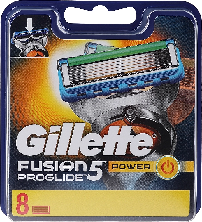 Gillette Сменные кассеты для бритья, 8 шт. Fusion 5 ProGlide Power - фото N1