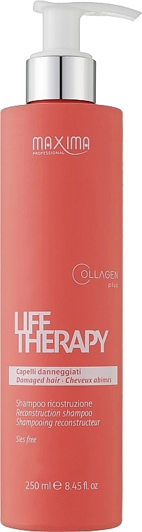 Maxima Шампунь для глибокого відновлення пошкодженого волосся Life Therapy Collagen Plus Shampoo - фото N1