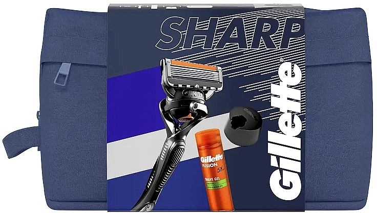 Gillette Набор Fusion (sh/gel/200ml + razor/1pc + bag/1pc + acc/1pc) - фото N1