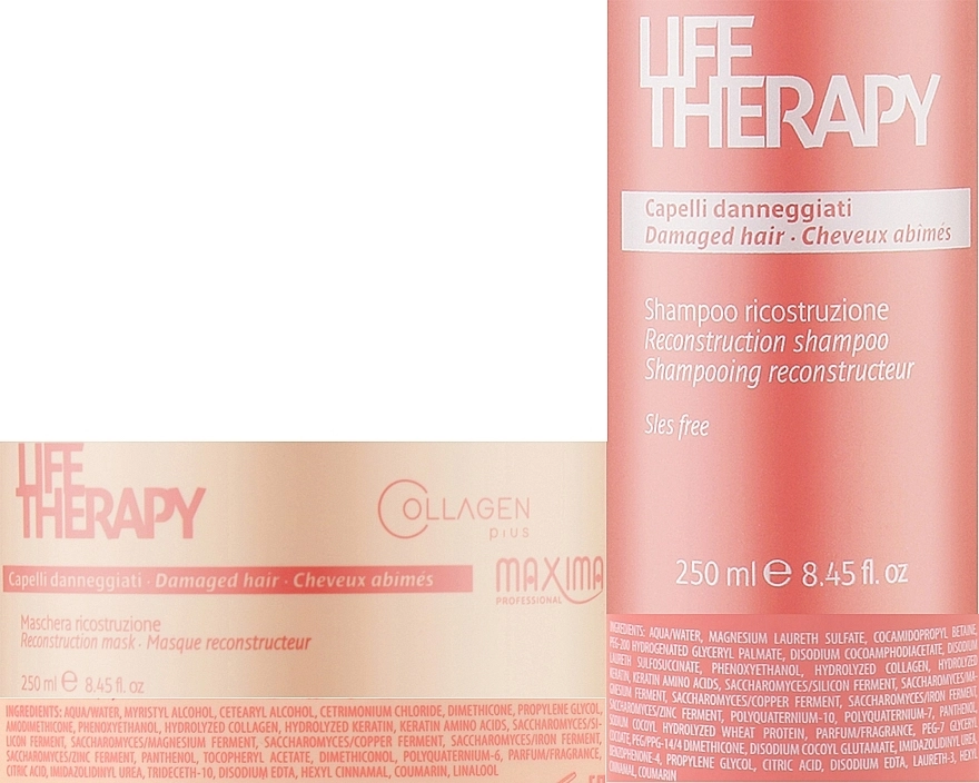 Maxima Набір Life Therapy (mask/250ml + shmp/250ml + comb) - фото N3