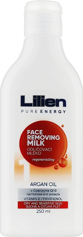 Lilien Молочко для зняття макіяжу Face Removing Milk Argan Oil - фото N1