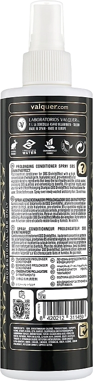 Valquer Зміцнювальний кондиціонер-спрей для волосся Prolonging Conditioner Spray Sbs Divinityeffect - фото N2