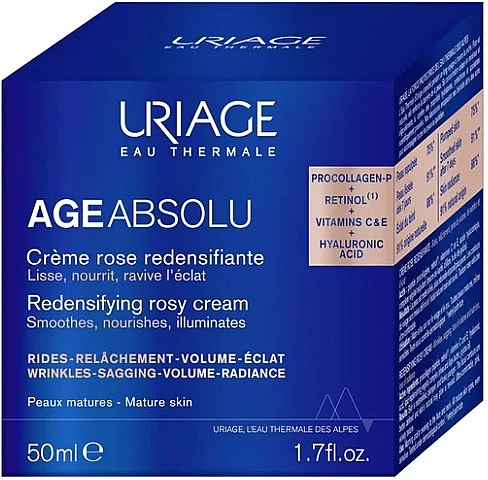 Uriage Восстанавливающий розовый крем для лица Age Absolu Redensifying Rosy Cream - фото N2