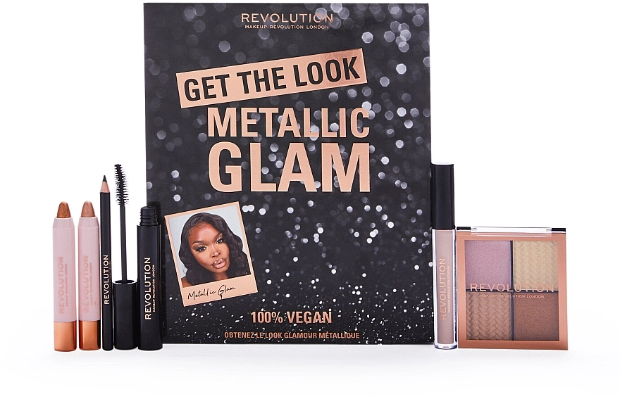 Makeup Revolution Набір, 6 продуктів Get The Look: Metallic Glam Makeup Gift Set - фото N1