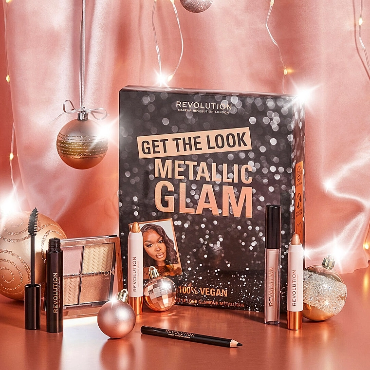 Makeup Revolution Набір, 6 продуктів Get The Look: Metallic Glam Makeup Gift Set - фото N3