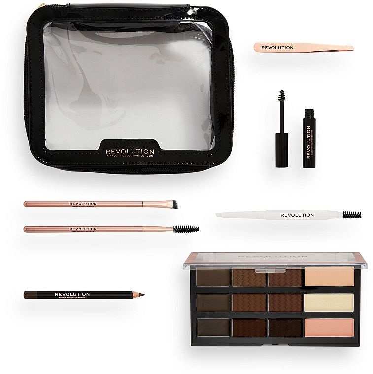 Makeup Revolution Набір, 8 продуктів "The Everything" Brow Kit Gift Set - фото N4