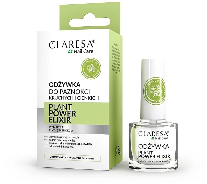 Claresa Кондиціонер для нігтів Plant Power Elixir Nail Conditioner - фото N1