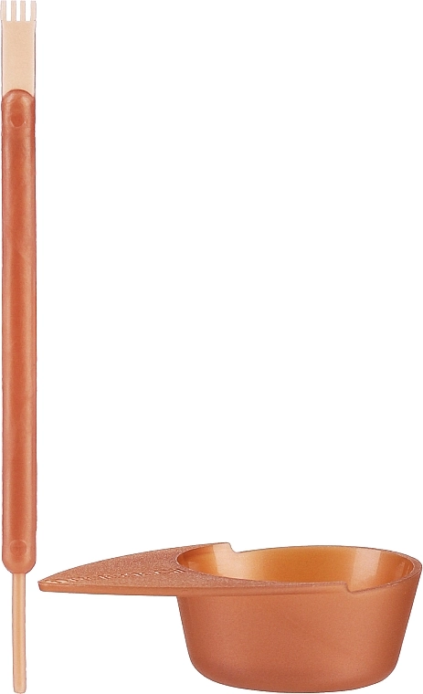 RefectoCil Набор аксессуаров для окрашивания бровей и ресниц Application Set Mini Rose Gold (plastic bowl/1pc + stick applicator/1pc) - фото N1