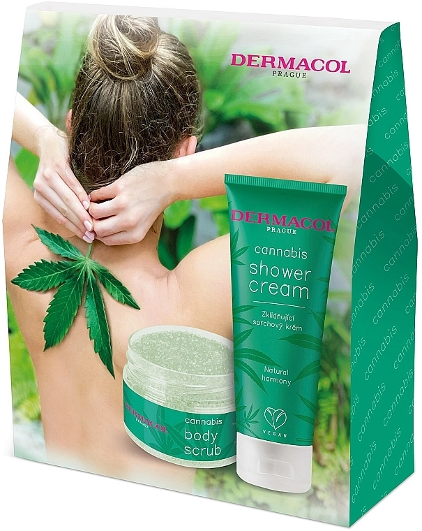 Dermacol Набор Cannabis (sh/cr/200ml + b/scrub/200g) - фото N1