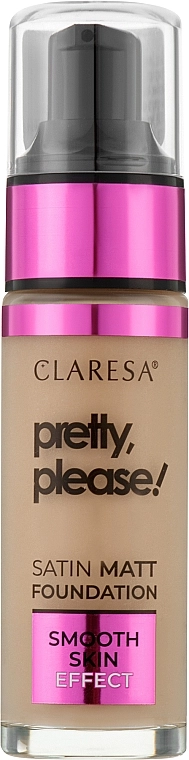 Claresa Pretty, Please!Satin Matt Foundation Тональная основа для лица - фото N1