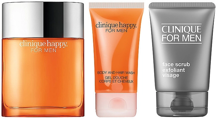 Clinique Happy For Men Набір (edc/100ml + scr/100ml + body/hair/gel/50) - фото N3