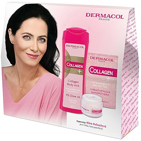 Dermacol Набор Collagen+ (b/milk/250ml + cr/50ml + mask/2x7,5ml) - фото N1