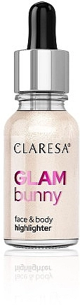 Claresa Glam Bunny Face & Body Highlighter Рідкий хайлайтер для обличчя та тіла - фото N1