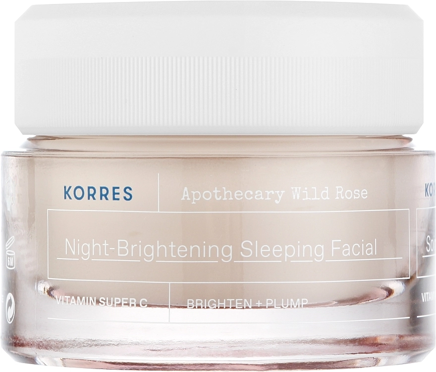 Korres Осветляющий ночной крем для лица Apothecary Wild Rose Night-Brightening Sleeping Facial - фото N1