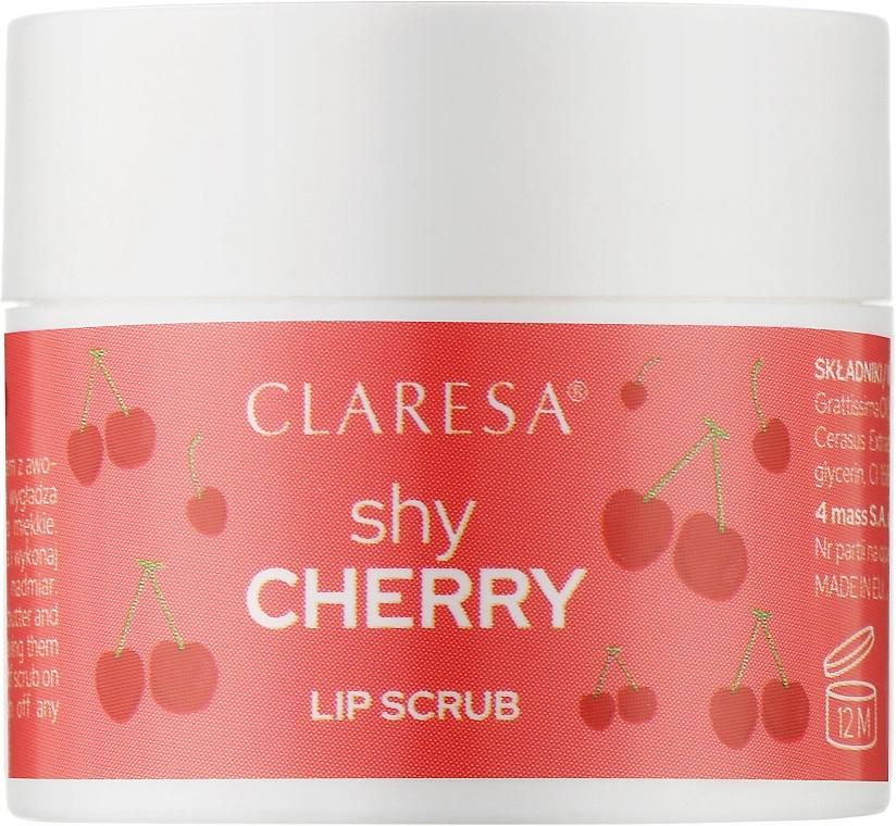 Claresa Скраб для губ "Застенчивая вишня" Lip Scrub Shy Cherry - фото N1