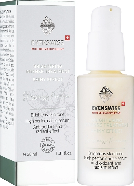 Evenswiss Інтенсивно освітлююча сироватка для сяяня шкіри Brightening Intense Treatment Shiny Effect - фото N2