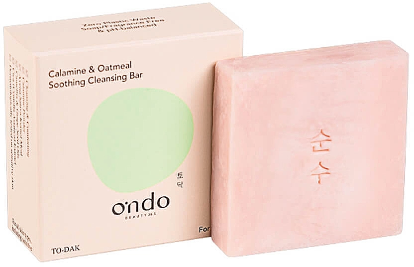 Ondo Beauty 36.5 Мило з вівсом для обличчя та тіла Calamine & Oatmeal Soothing Cleansing Bar - фото N1
