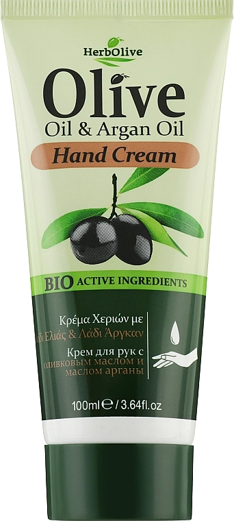Madis Крем для рук з аргановою олією HerbOlive Hand Cream Argan Oil - фото N1