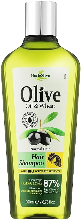 Madis Шампунь для нормального волосся з пшеницею HerbOlive Shampoo With Wheat For Normal Hair - фото N1