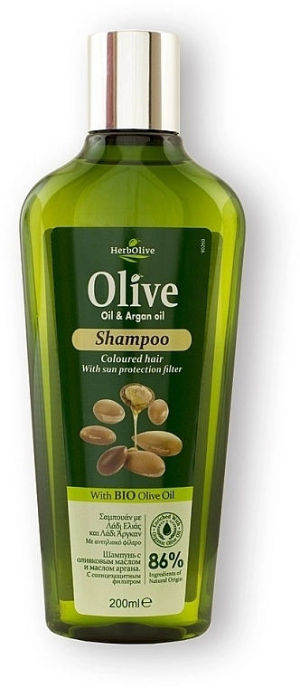 Madis Шампунь для окрашенных волос с аргановым маслом HerbOlive Shampoo For Coloured Hair With Argan Oil - фото N1