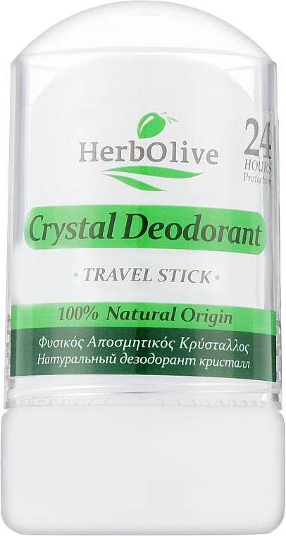Madis Дезодорант "Кристалл" HerbOlive Body Deodorant Crystal Stick Travel - фото N1