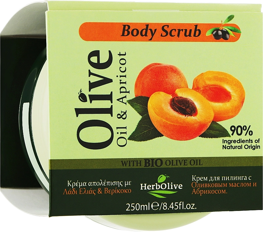 Madis Отшелушивающий крем-скраб "Абрикос" HerbOlive Body Scrub Cream Apricot - фото N3