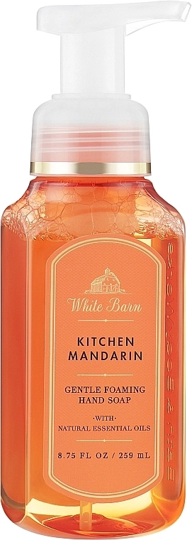 Bath & Body Works Мыло для рук White Barn Kitchen Mandarin Gentle Clean Foaming Hand Soap, 259ml - фото N1