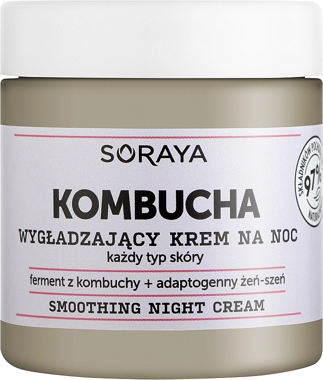 Soraya Розгладжувальний нічний крем з AHA-кислотами Kombucha Smoothing Night Cream - фото N1