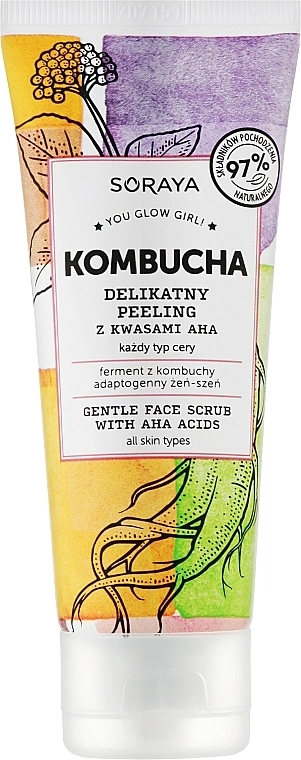 Soraya Пілінг для обличчя з AHA-кислотами Kombucha Gentle Face Scrub With AHA Acids - фото N1