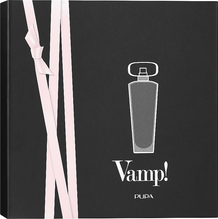 Pupa Vamp Black Набор (edp/50ml + lipstick/3,5g + nail/polish/9ml) - фото N1