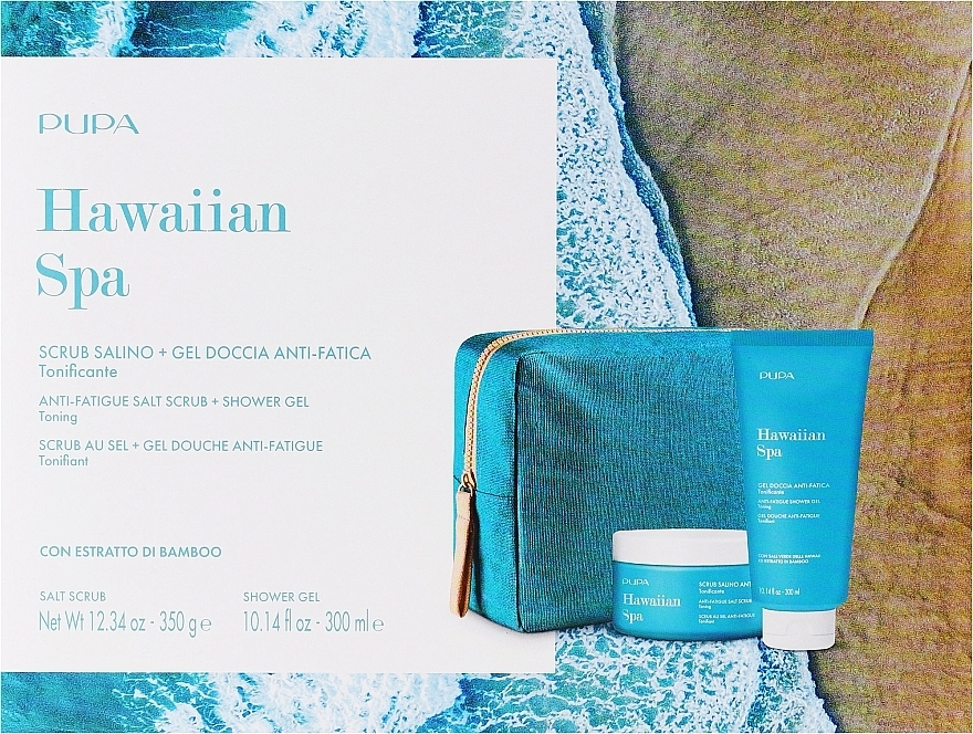 Pupa Набор Hawaiian Spa Kit 1 (scrub/350g + sh/gel/300ml + bag) - фото N1