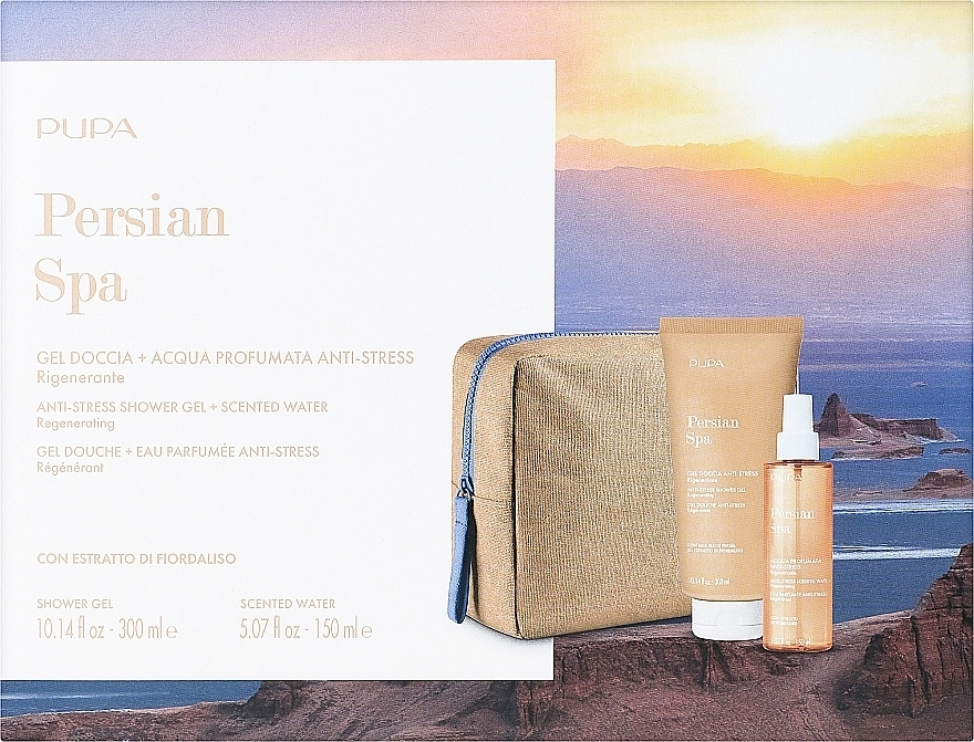 Pupa Набор Persian Spa Kit 2 (sh/gel/300ml + water/150ml + bag) - фото N1