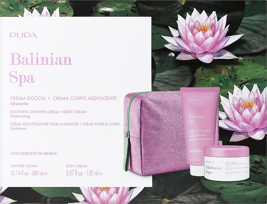 Pupa Набор Balinian Spa Kit 2 (sh/cr/300ml + b/cr/150ml + bag) - фото N1