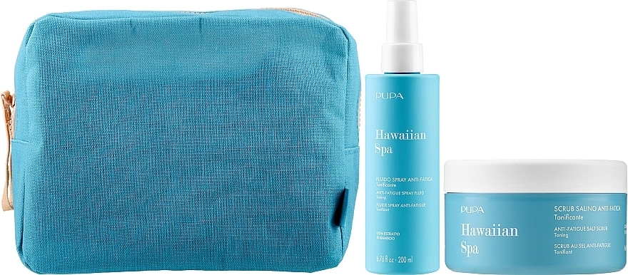 Pupa Набор Hawaiian Spa Kit 3 (scrub/350g + fluid/spray/200ml + bag) - фото N2