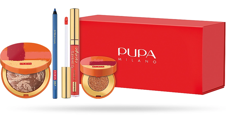 Pupa Набор My Fabulous Beauty Box Summer Escape (eye/sh/2g + eye/pen/1.6g + lipstick/4.5ml + br/7g) - фото N1