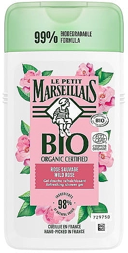 Le Petit Marseillais Гель для душа "Шиповник" Bio Wild Rose Refreshing Shower Gel - фото N1