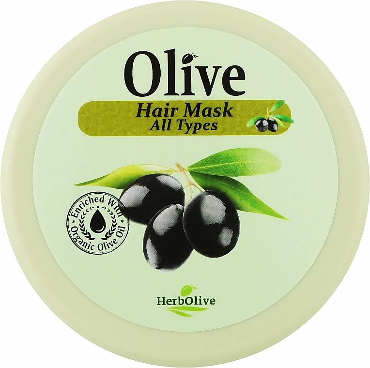 Madis Маска для волосся з олією оливи HerbOlive Olive Oil Hair Mask All Hair Types - фото N1