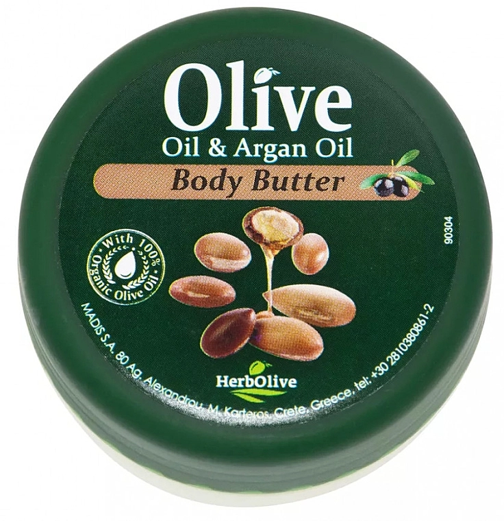 Madis Масло для тела "Аргановое" HerbOlive Olive & Argan Oil Body Butter - фото N1
