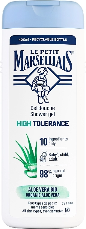 Le Petit Marseillais Гель для душа "Алоэ вера" High Tolerance Aloe Vera Bio Moisturizing Shower Gel - фото N1