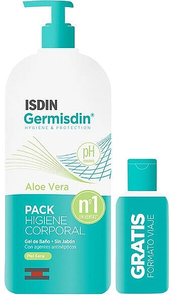 Isdin Набор Germisdin Aloe Vera (sh/gel/1000ml + sh/gel/100ml) - фото N1