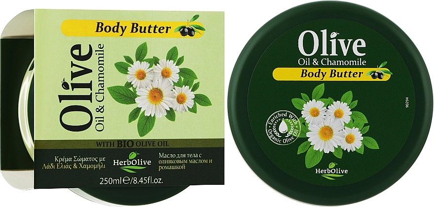 Madis Олія для тіла з екстрактом ромашки HerbOlive Olive Oil & Chamomile Body Butter - фото N2