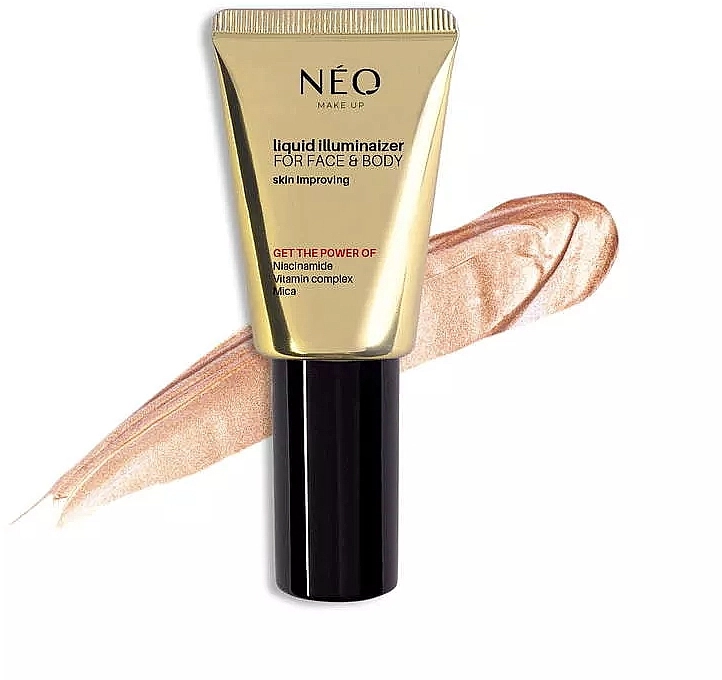 NEO Make Up Liquid Illuminaizer for Face & Body Рідкий хайлайтер для обличчя та тіла - фото N2